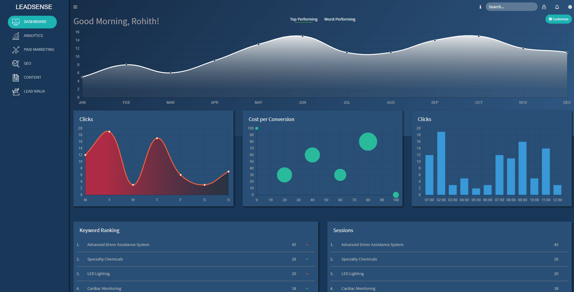 LeadSense screenshot